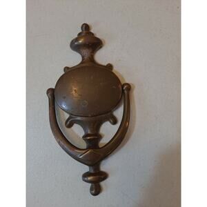 Vintage EB Brass Door Knocker with aged patina